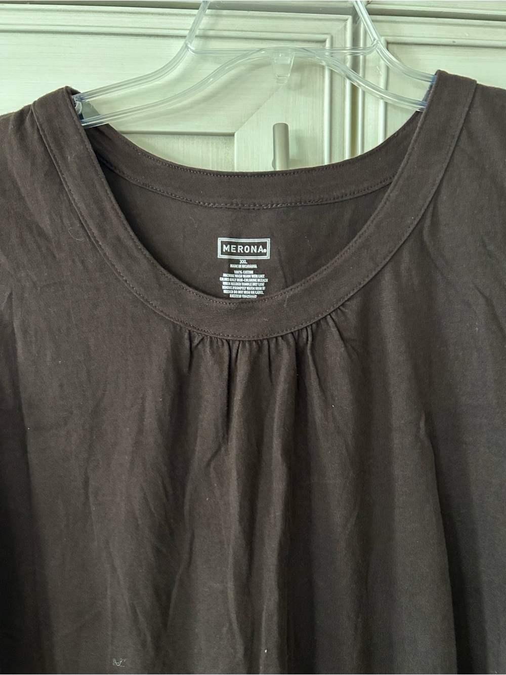 Merona Dark Brown Women's Scoop Neck Top
